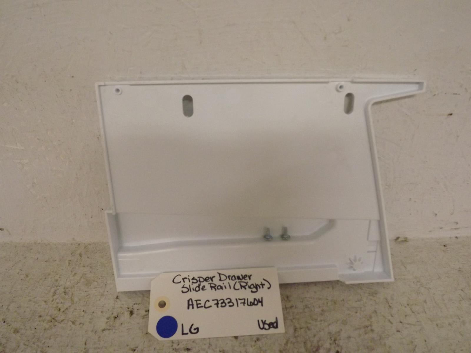 LG Refrigerator AEC73317604 Crisper Drawer Right Side Slide Rail Used LG Refrigerator AEC73317604 Crisper Drawer Right Side Slide Rail Used